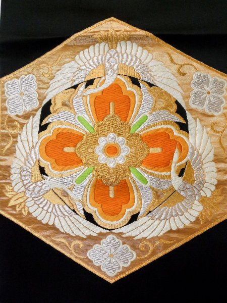 Photo30: CO0305C FURISODE long-sleeved (Grade A) and FUKURO OBI sash (Grade A) (30)