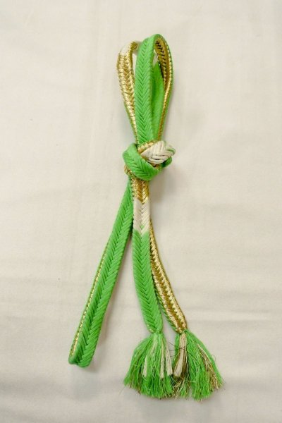 Photo13: CO0305D FURISODE long-sleeved (Grade B) and FUKURO OBI sash (Grade B) (13)