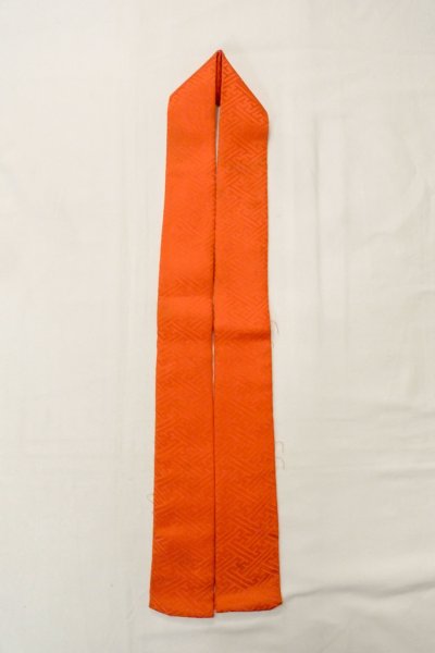 Photo14: CO0305D FURISODE long-sleeved (Grade B) and FUKURO OBI sash (Grade B) (14)