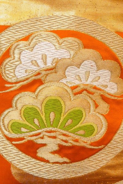 Photo29: CO0305D FURISODE long-sleeved (Grade B) and FUKURO OBI sash (Grade B) (29)