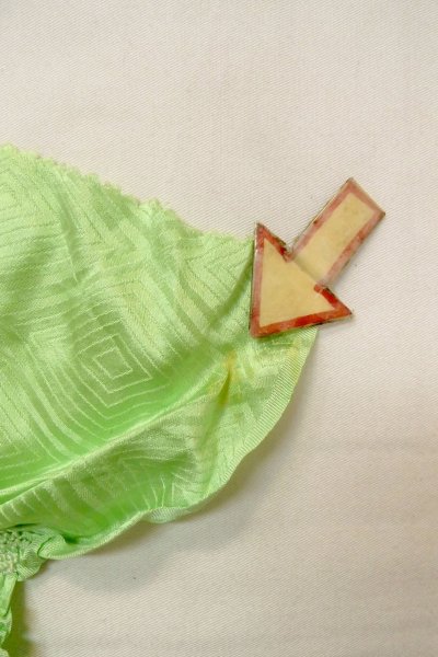 Photo37: CO0305D FURISODE long-sleeved (Grade B) and FUKURO OBI sash (Grade B) (37)