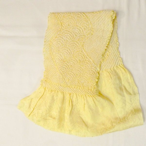 Photo11: CO0305E FURISODE long-sleeved (Grade B) and FUKURO OBI sash (Grade A) (11)