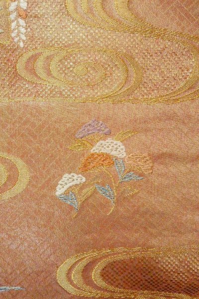 Photo33: CO0305E FURISODE long-sleeved (Grade B) and FUKURO OBI sash (Grade A) (33)