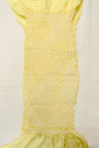 Photo36: CO0305E FURISODE long-sleeved (Grade B) and FUKURO OBI sash (Grade A) (36)