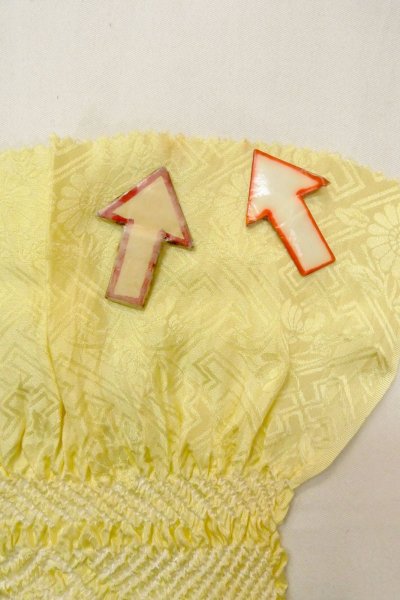 Photo37: CO0305E FURISODE long-sleeved (Grade B) and FUKURO OBI sash (Grade A) (37)