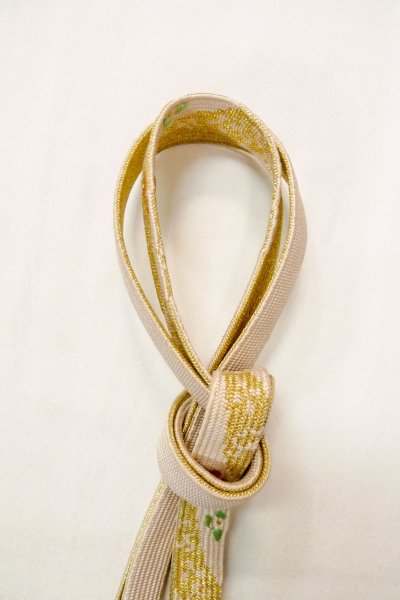 Photo39: CO0305E FURISODE long-sleeved (Grade B) and FUKURO OBI sash (Grade A) (39)