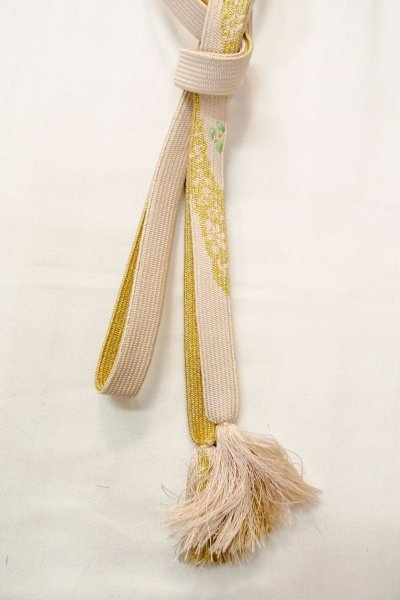 Photo40: CO0305E FURISODE long-sleeved (Grade B) and FUKURO OBI sash (Grade A) (40)