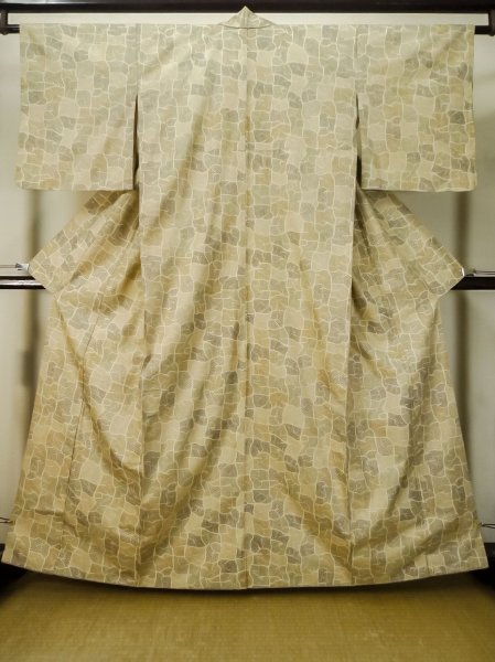 Photo7: CO0319A KOMON dyed (Grade B) and FUKURO NAGOYA Obi (Grade B) (7)