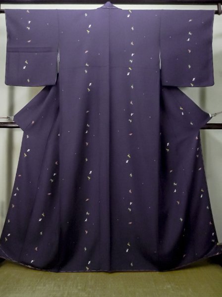 Photo6: CO0319B KOMON dyed (Grade B) and FUKURO OBI sash (Grade B) (6)