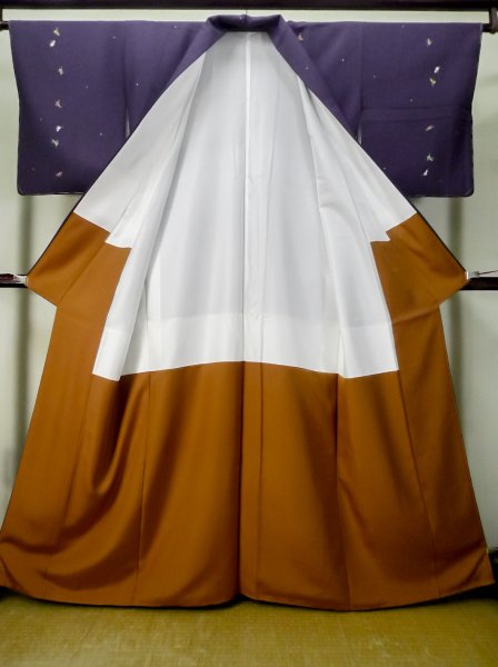 Photo7: CO0319B KOMON dyed (Grade B) and FUKURO OBI sash (Grade B) (7)