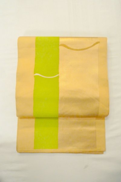 Photo9: CO0319B KOMON dyed (Grade B) and FUKURO OBI sash (Grade B) (9)