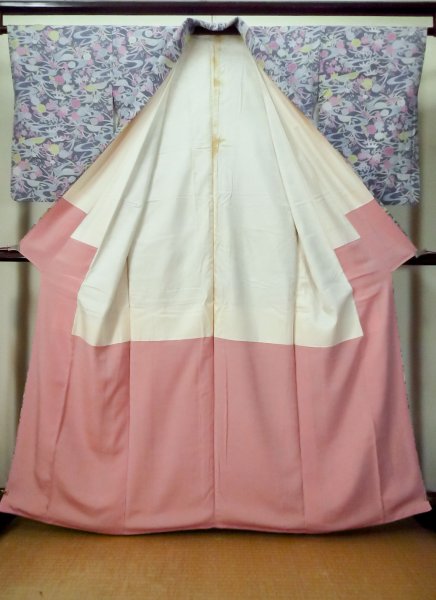 Photo7: CO0319C KOMON dyed (Grade B) and NAGOYA OBI sash (Grade B) (7)