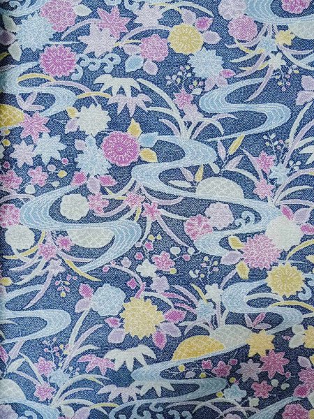 Photo12: CO0319C KOMON dyed (Grade B) and NAGOYA OBI sash (Grade B) (12)