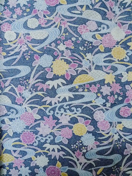 Photo13: CO0319C KOMON dyed (Grade B) and NAGOYA OBI sash (Grade B) (13)