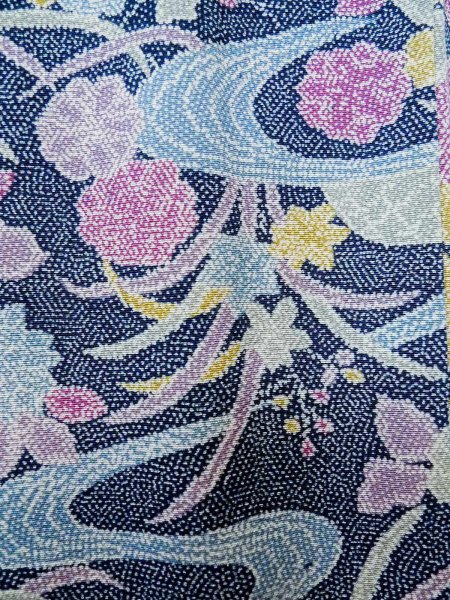 Photo14: CO0319C KOMON dyed (Grade B) and NAGOYA OBI sash (Grade B) (14)