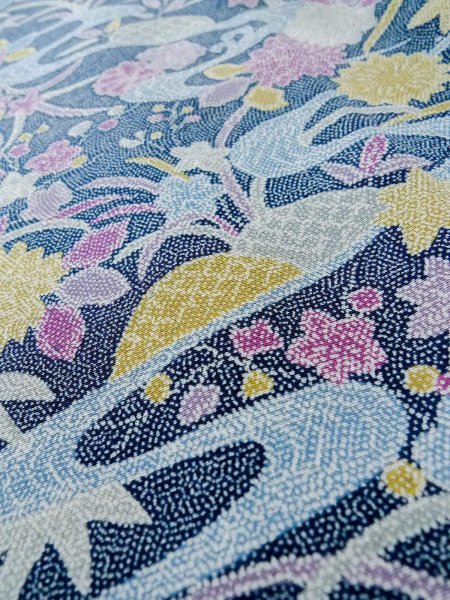 Photo17: CO0319C KOMON dyed (Grade B) and NAGOYA OBI sash (Grade B) (17)