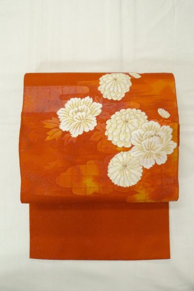 Photo9: CO0319D KOMON dyed (Grade A) and FUKURO NAGOYA Obi (Grade A) (9)