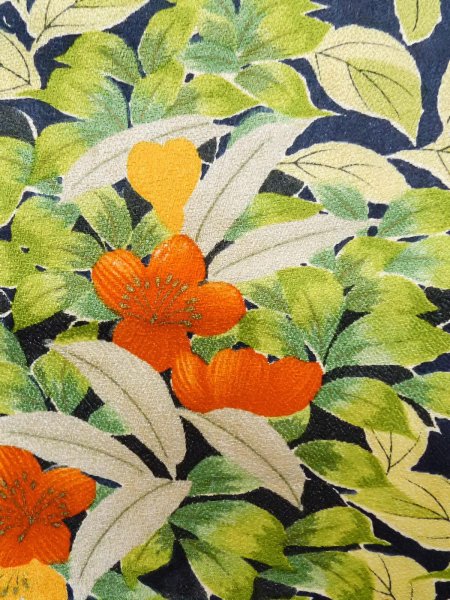 Photo15: CO0319D KOMON dyed (Grade A) and FUKURO NAGOYA Obi (Grade A) (15)