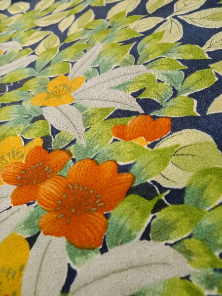 Photo17: CO0319D KOMON dyed (Grade A) and FUKURO NAGOYA Obi (Grade A) (17)