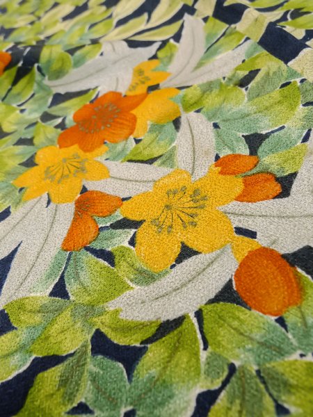 Photo19: CO0319D KOMON dyed (Grade A) and FUKURO NAGOYA Obi (Grade A) (19)