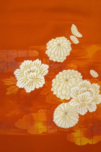 Photo22: CO0319D KOMON dyed (Grade A) and FUKURO NAGOYA Obi (Grade A) (22)