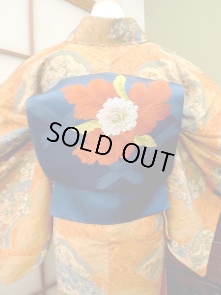 Photo5: CO0319E KOMON dyed (Grade B) and NAGOYA OBI sash (Grade A) (5)