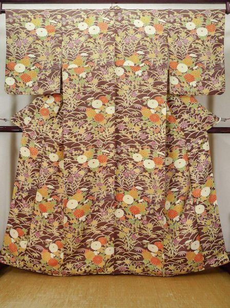 Photo7: CO0319F KOMON dyed (Grade B) and NAGOYA OBI sash (Grade C) (7)