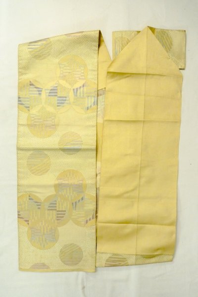 Photo9: CO0319F KOMON dyed (Grade B) and NAGOYA OBI sash (Grade C) (9)