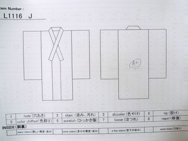 Photo21: CO0319F KOMON dyed (Grade B) and NAGOYA OBI sash (Grade C) (21)