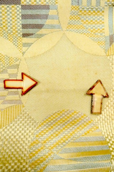 Photo34: CO0319F KOMON dyed (Grade B) and NAGOYA OBI sash (Grade C) (34)