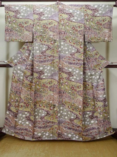 Photo6: CO0319G KOMON dyed (Grade A) and NAGOYA OBI sash (Grade B) (6)