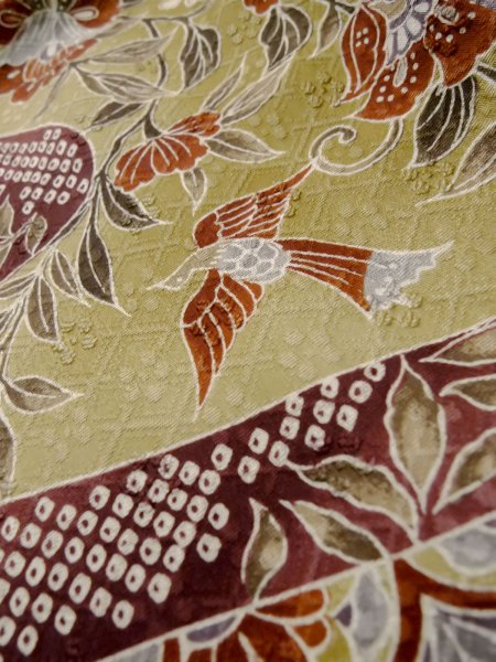 Photo21: CO0319G KOMON dyed (Grade A) and NAGOYA OBI sash (Grade B) (21)