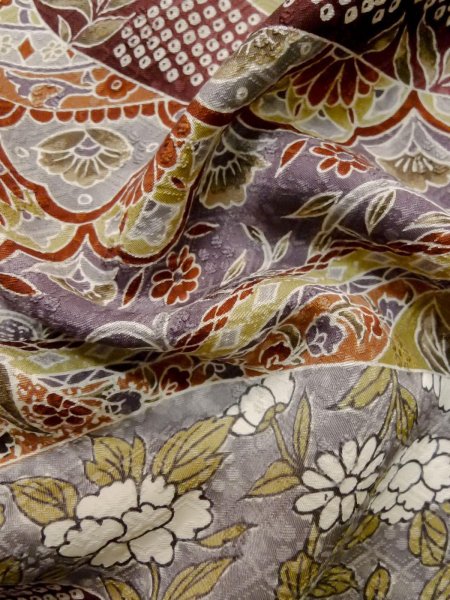 Photo22: CO0319G KOMON dyed (Grade A) and NAGOYA OBI sash (Grade B) (22)