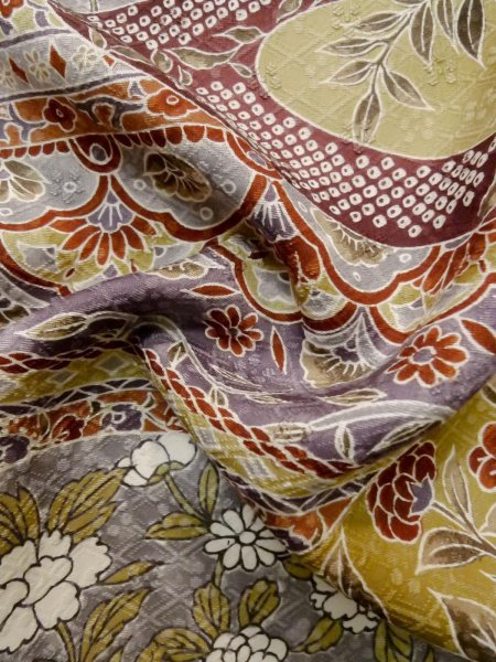 Photo23: CO0319G KOMON dyed (Grade A) and NAGOYA OBI sash (Grade B) (23)