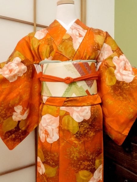 Photo2: CO0319J KOMON dyed (Grade A) and NAGOYA OBI sash (Grade B) (2)