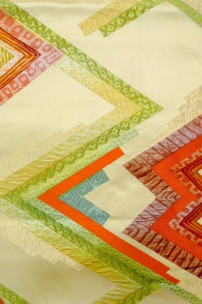 Photo23: CO0319J KOMON dyed (Grade A) and NAGOYA OBI sash (Grade B) (23)