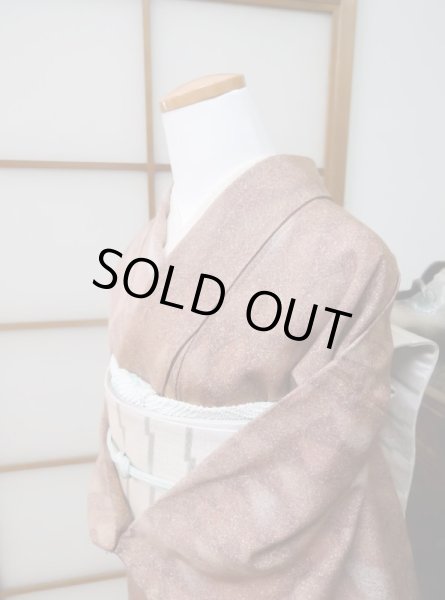 Photo5: CS0601A KOMON dyed (Grade A) and FUKURO OBI sash (Grade B) (5)