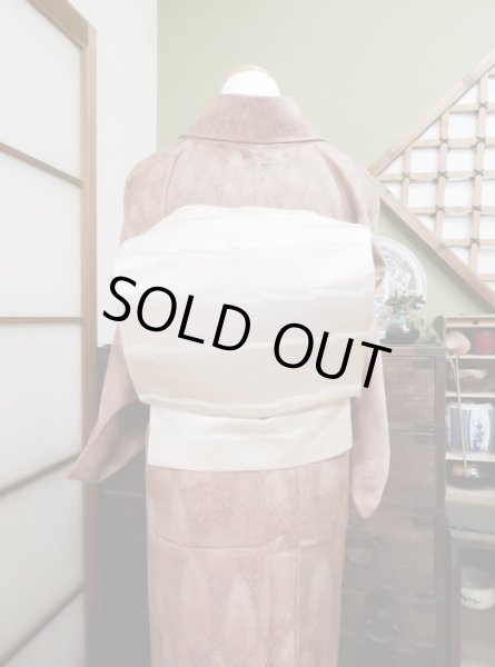 Photo7: CS0601A KOMON dyed (Grade A) and FUKURO OBI sash (Grade B) (7)