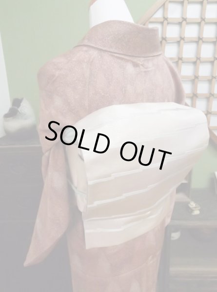 Photo10: CS0601A KOMON dyed (Grade A) and FUKURO OBI sash (Grade B) (10)