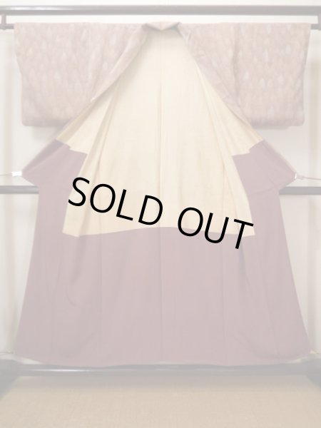 Photo12: CS0601A KOMON dyed (Grade A) and FUKURO OBI sash (Grade B) (12)