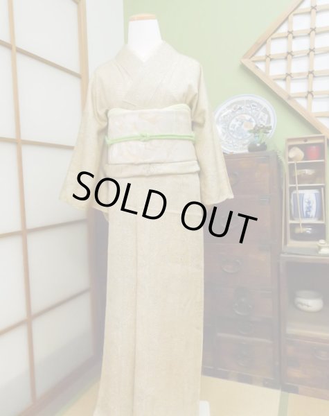 Photo1: CL0601B KOMON dyed (Grade A) and FUKURO OBI sash (Grade B) (1)