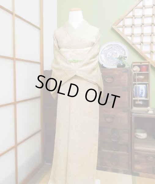 Photo2: CL0601B KOMON dyed (Grade A) and FUKURO OBI sash (Grade B) (2)