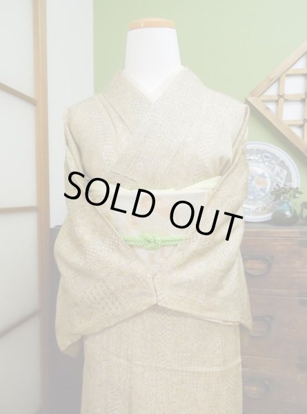 Photo4: CL0601B KOMON dyed (Grade A) and FUKURO OBI sash (Grade B) (4)