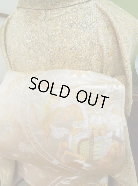 Photo10: CL0601B KOMON dyed (Grade A) and FUKURO OBI sash (Grade B) (10)