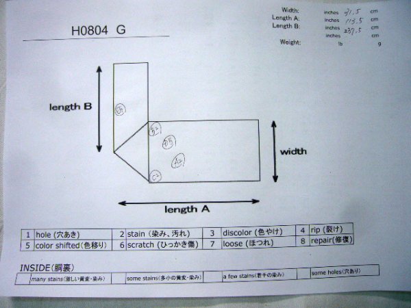 Photo30: CL0601C KOMON dyed (Grade B) and NAGOYA OBI sash (Grade C) (30)