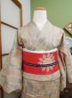 Photo3: CL0601D OSHIMA TSUMGI pongee (Grade A) and NAGOYA OBI sash (Grade A) (3)