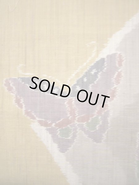 Photo23: CL0601E OSHIMA TSUMGI pongee (Grade A) and FUKURO OBI sash (Grade A) (23)