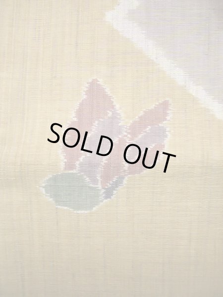 Photo25: CL0601E OSHIMA TSUMGI pongee (Grade A) and FUKURO OBI sash (Grade A) (25)