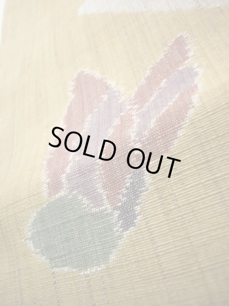 Photo28: CL0601E OSHIMA TSUMGI pongee (Grade A) and FUKURO OBI sash (Grade A) (28)