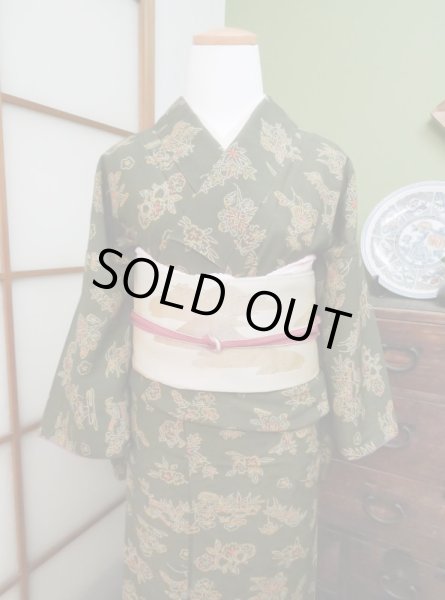 Photo4: CL0601F KOMON dyed (Grade A) and MARU OBI sash (Grade B) (4)